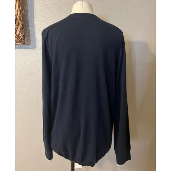 Naadam 100% Cashmere Sweater XL Navy Blue Crewneck Pullover $300 NEW - Picture 6 of 11